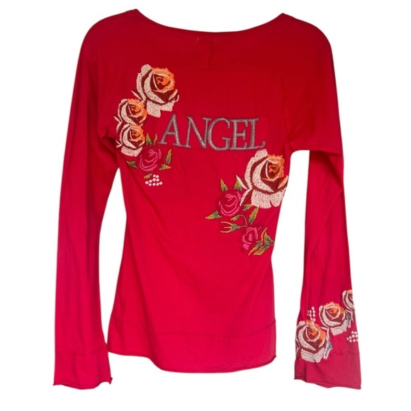 Johnny Was Shirt Womens M Red Angel - Picture 3 of 4
